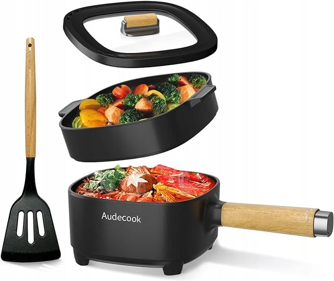 Audecook AC-1020B Electric Pot 2L + Steamer 350W/800W Multicooker