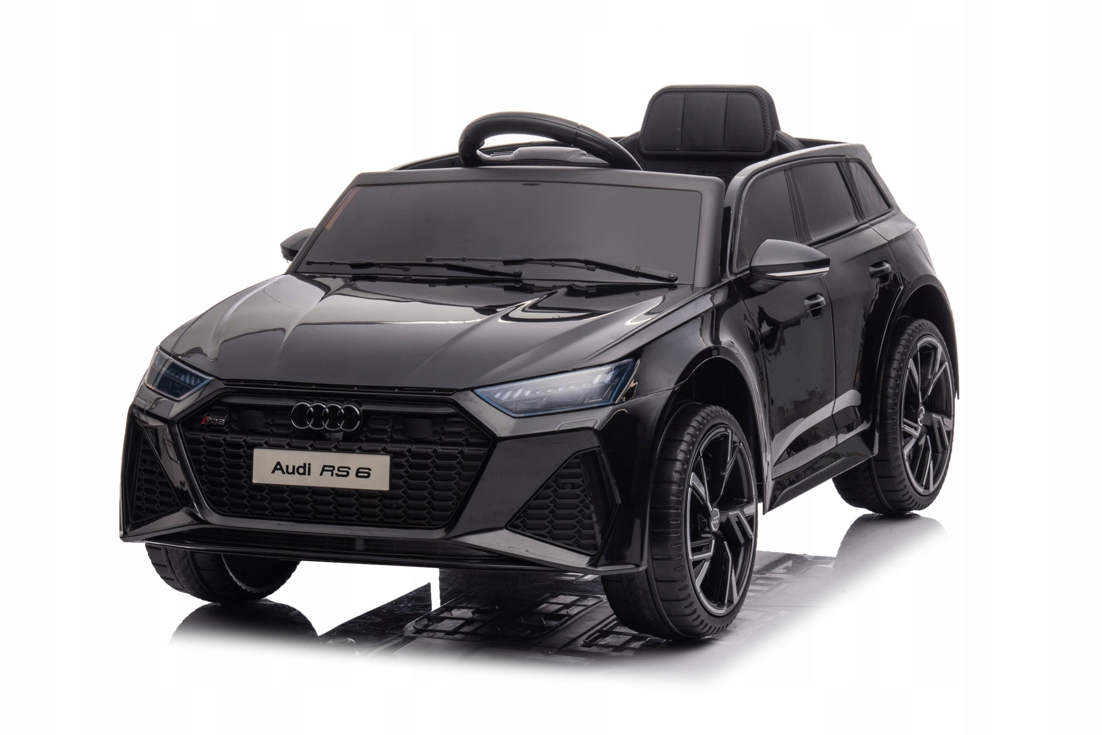Audi RS6 GT Auto battery for children LICENSE PILOT WHEEL EVA BLACK
