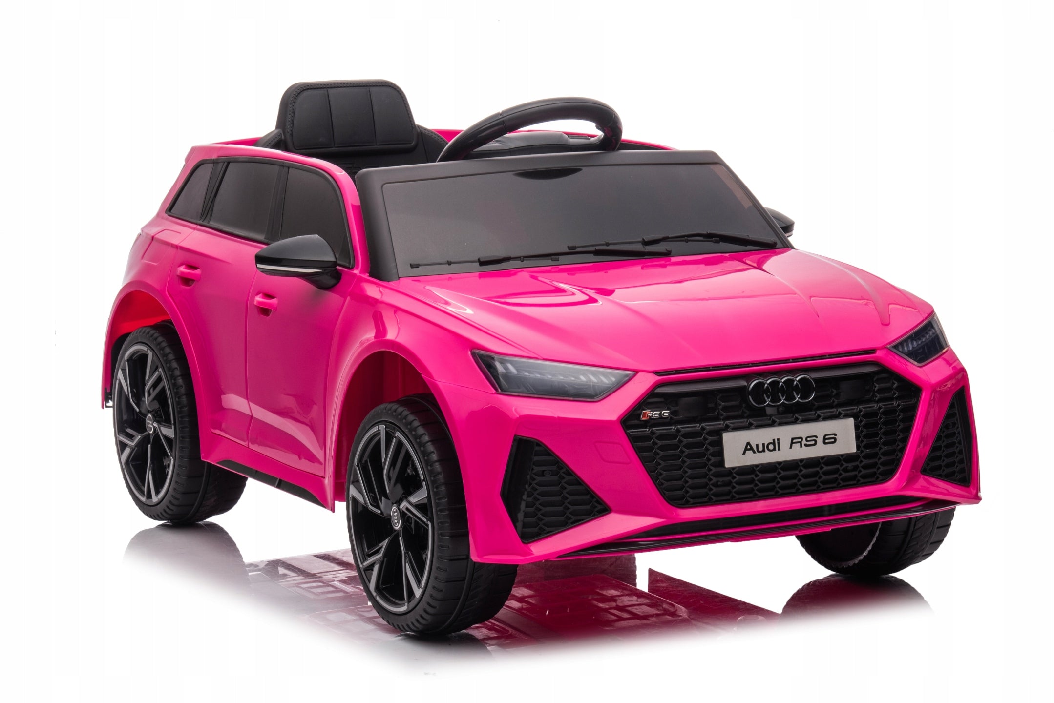 Audi RS6 GT Auto battery for children LICENSE PILOT WHEEL EVA PINK Brand Audi