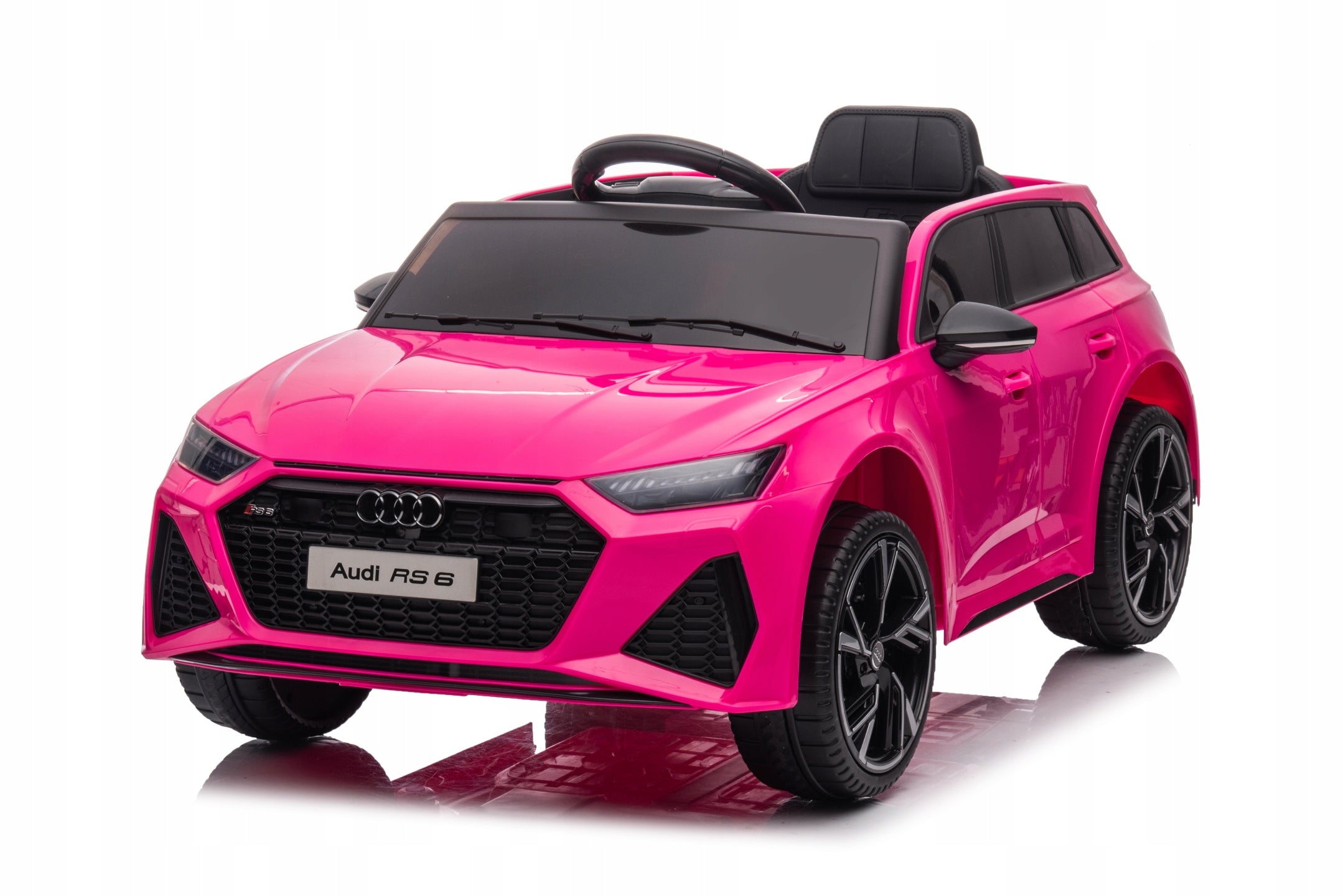 Audi RS6 GT Auto battery for children LICENSE PILOT WHEEL EVA PINK