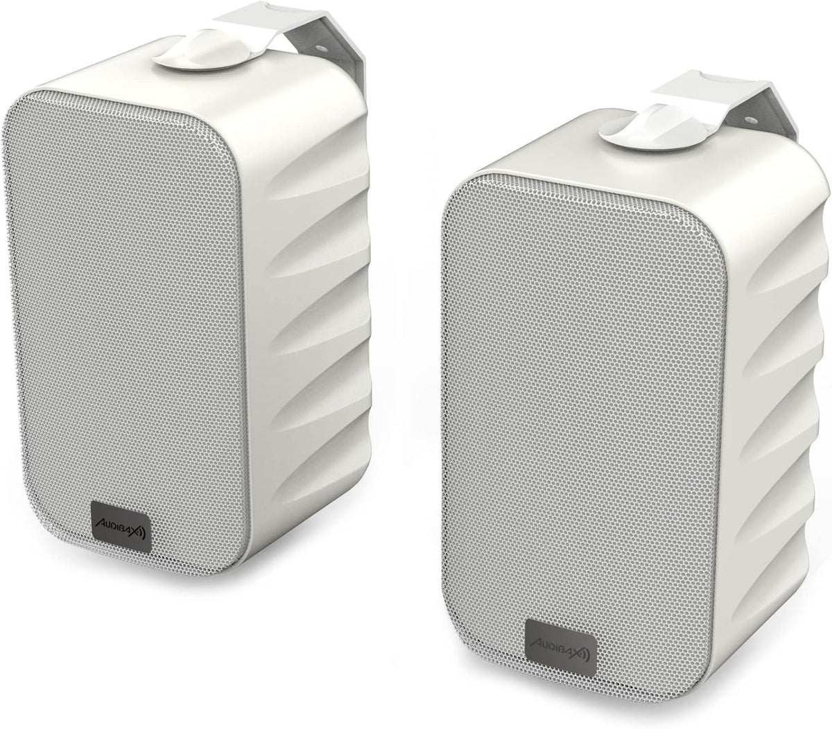 Audibax PR-42T Shelf Speakers with Wall Brackets White
