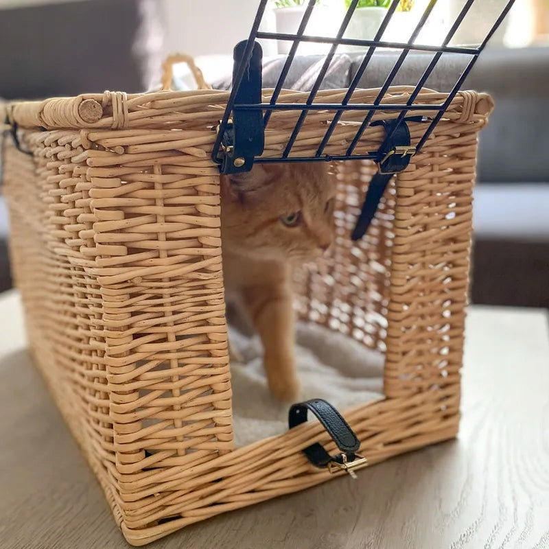Aumüller Transporter Cat Basket Wicker Booth 30x53x39cm Packaging status original