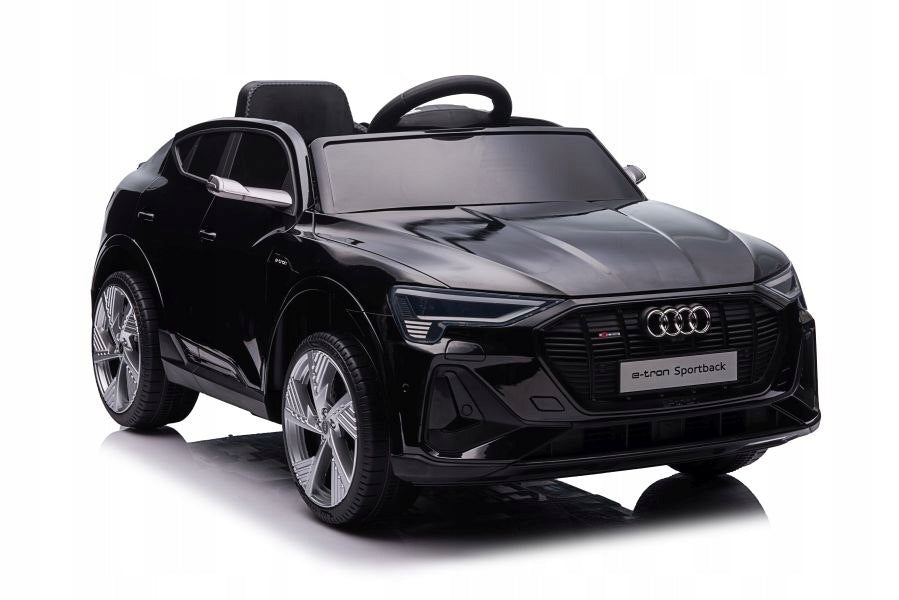 Auto Battery Operated Audi E-Tron Soft EVA Wheels Leather Pilot Black Brand Ramiz
