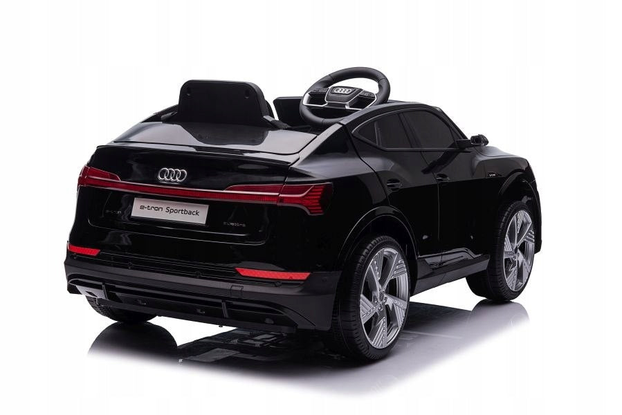 Auto Battery Operated Audi E-Tron Soft EVA Wheels Leather Pilot Black Kid's age 3+ years