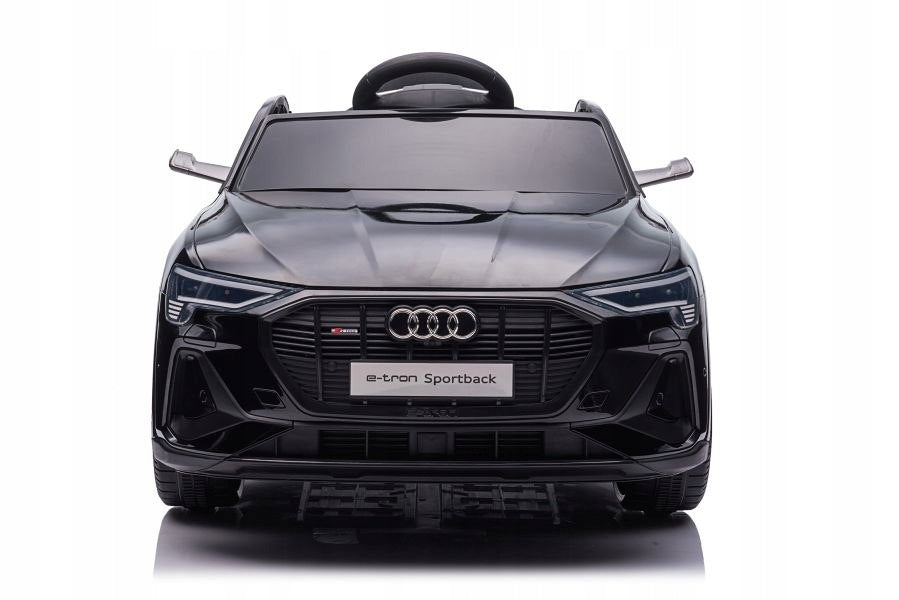Auto Battery Operated Audi E-Tron Soft EVA Wheels Leather Pilot Black