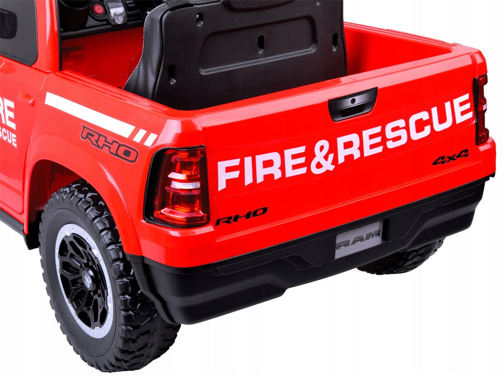 Auto RAM pickup battery operated fire brigade for baby rooster PA0323 Vehicle length 113 cm