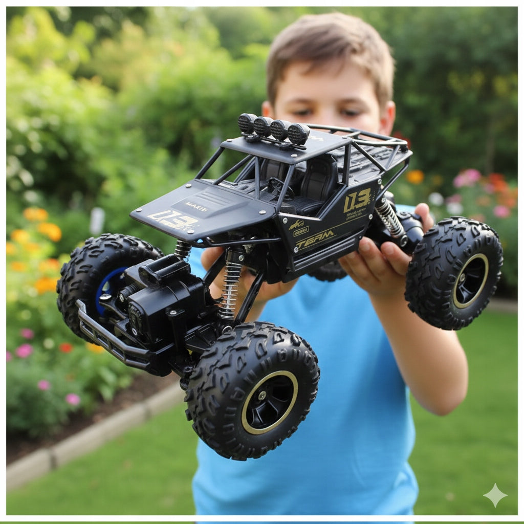 Auto Remote Controlled RC Off-Road 4x4 Metal Monster Truck 2x Battery Packaging status original