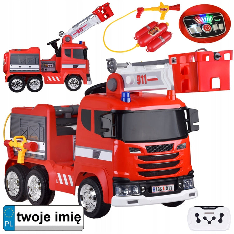 Auto fire brigade fire truck battery operated rocking PA0316