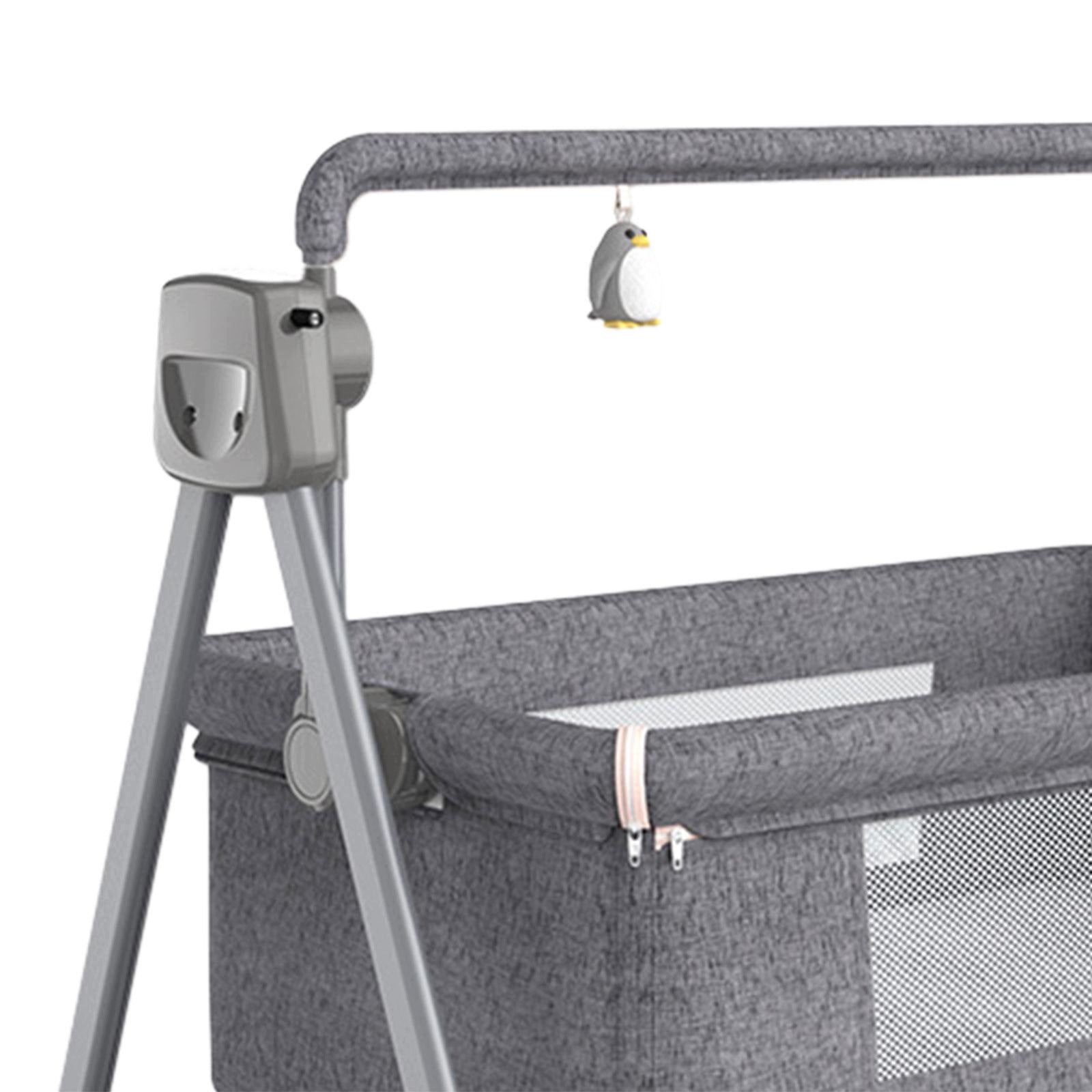 Automatic Baby Cradle Birthday Gifts Breathable Foldable Infants Baby grey Brand no brand
