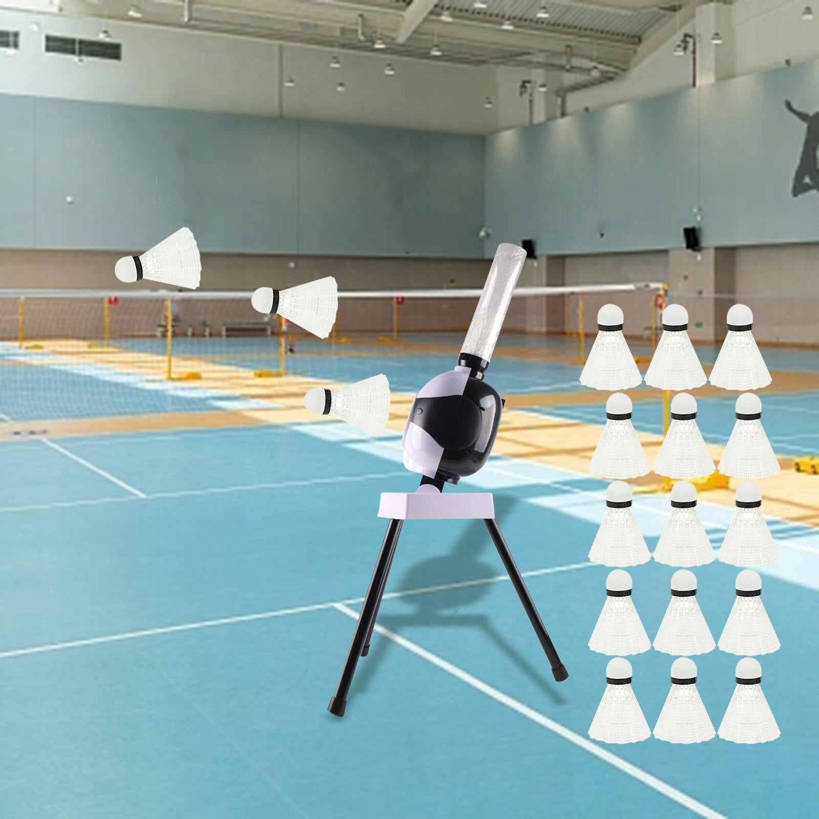 Automatic Badminton Serve Machine Badminton for Kids with 18 Badmintons Kind shuttlecock