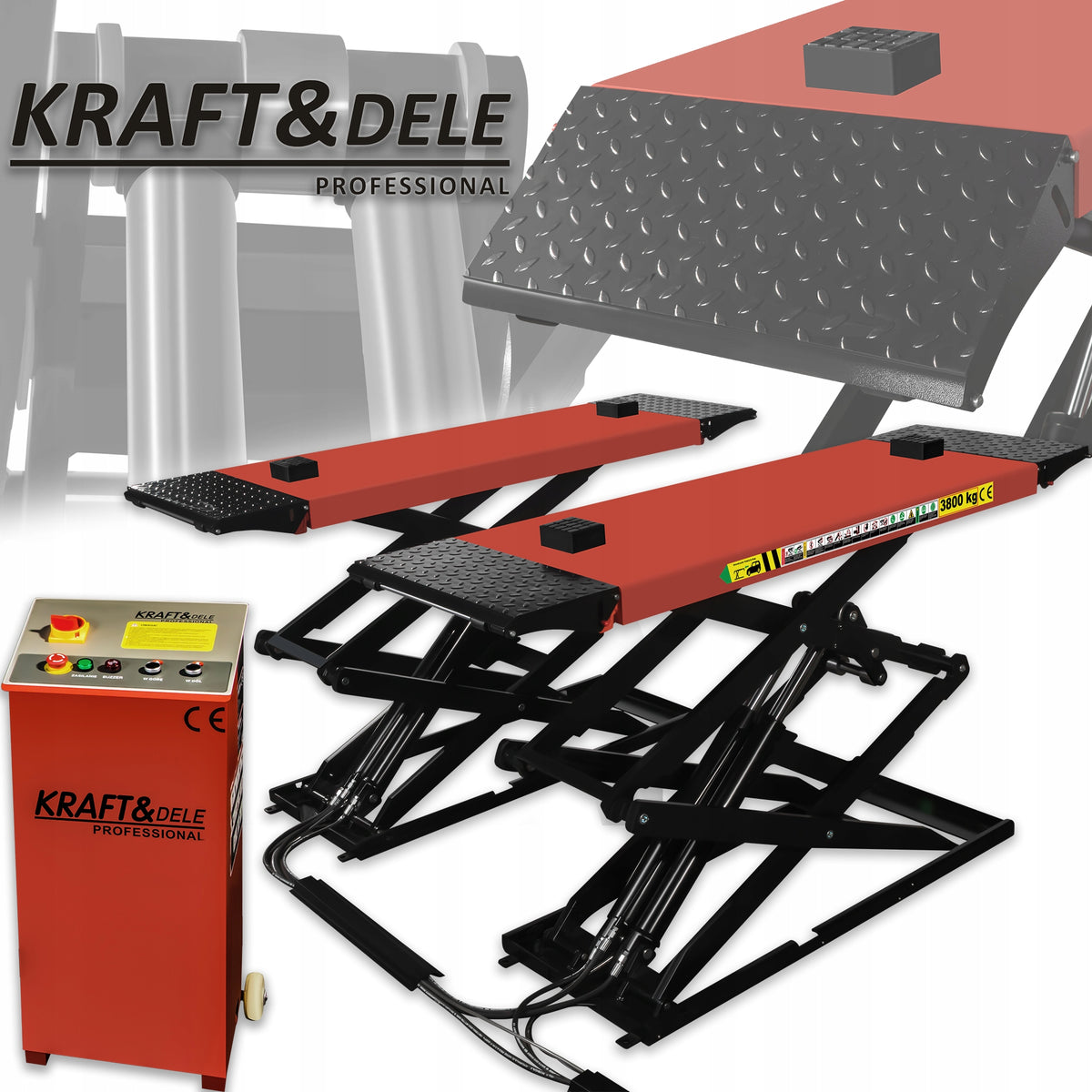 Automatic Car Scissor Lift Workshop 3,8T 230V 2,2kW
