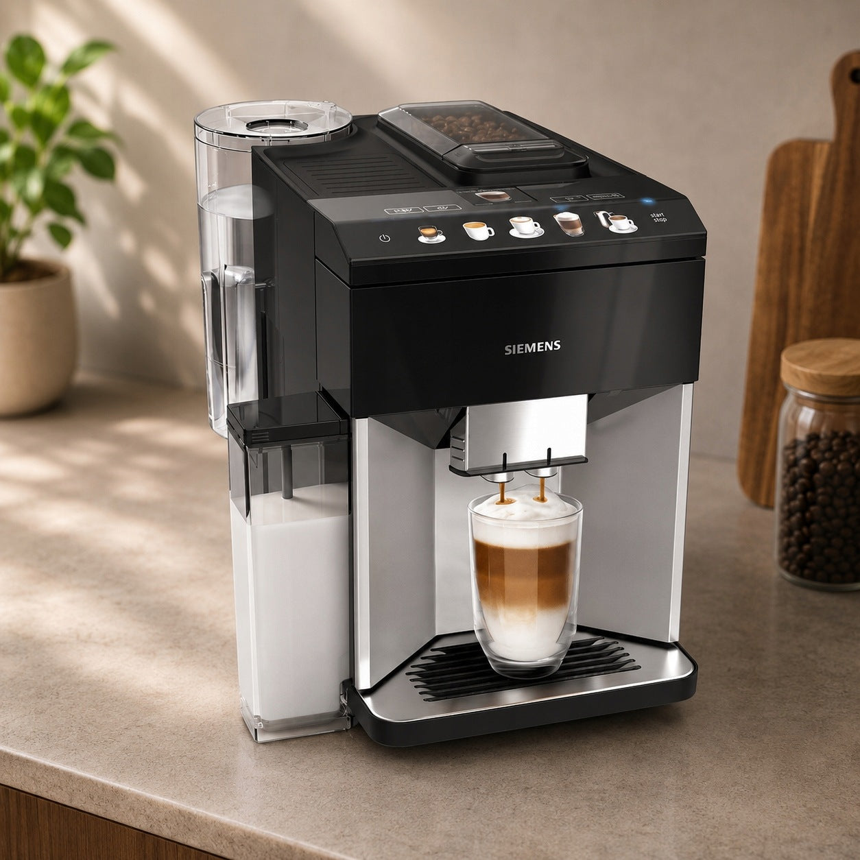 Automatic Express Siemens TQ503R01 EQ500 Ceramic Grinder 15 Bar 1500W Packaging status original