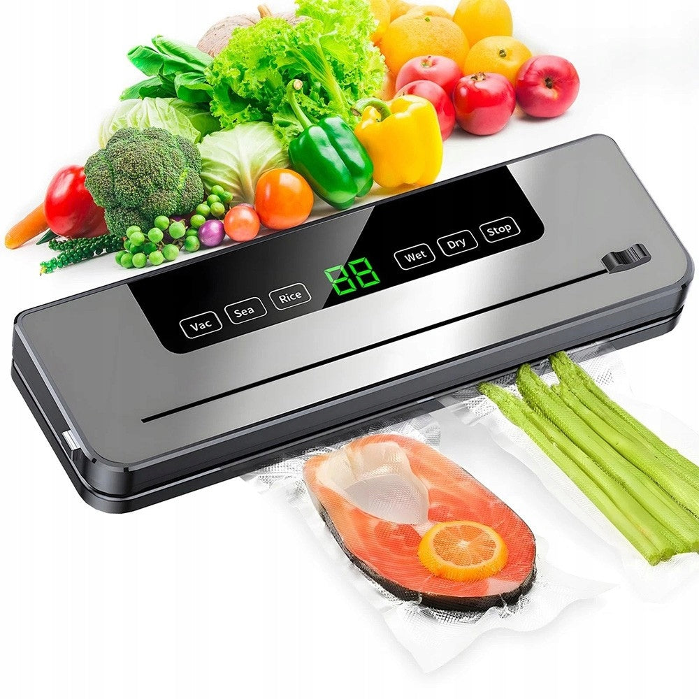 Automatic Food Vacuum Sealer Packaging Machine 5 Modes 30cm Foil 50 Bags Packaging status original