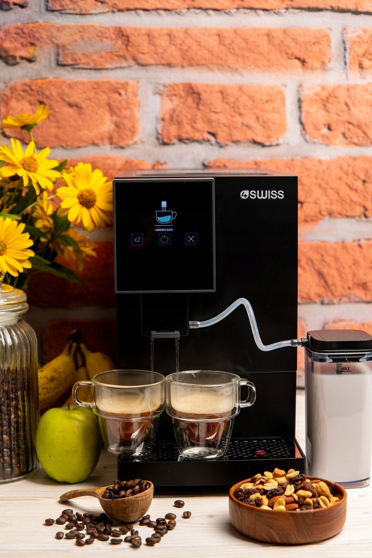 Automatic Pressure Coffee Maker 4Swiss A24 Roma 1350W Foamer EAN (GTIN) 5906496181085
