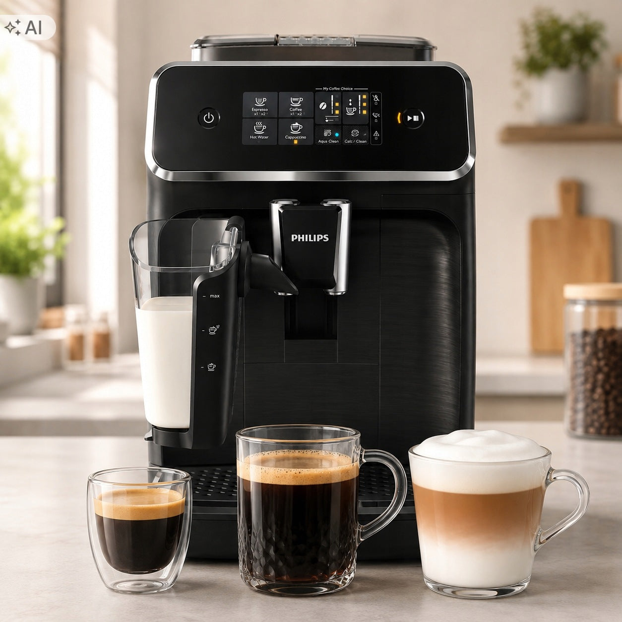 Automatic Pressure Machine Philips LatteGo EP2230 Grinder 1500W Black Packaging status original