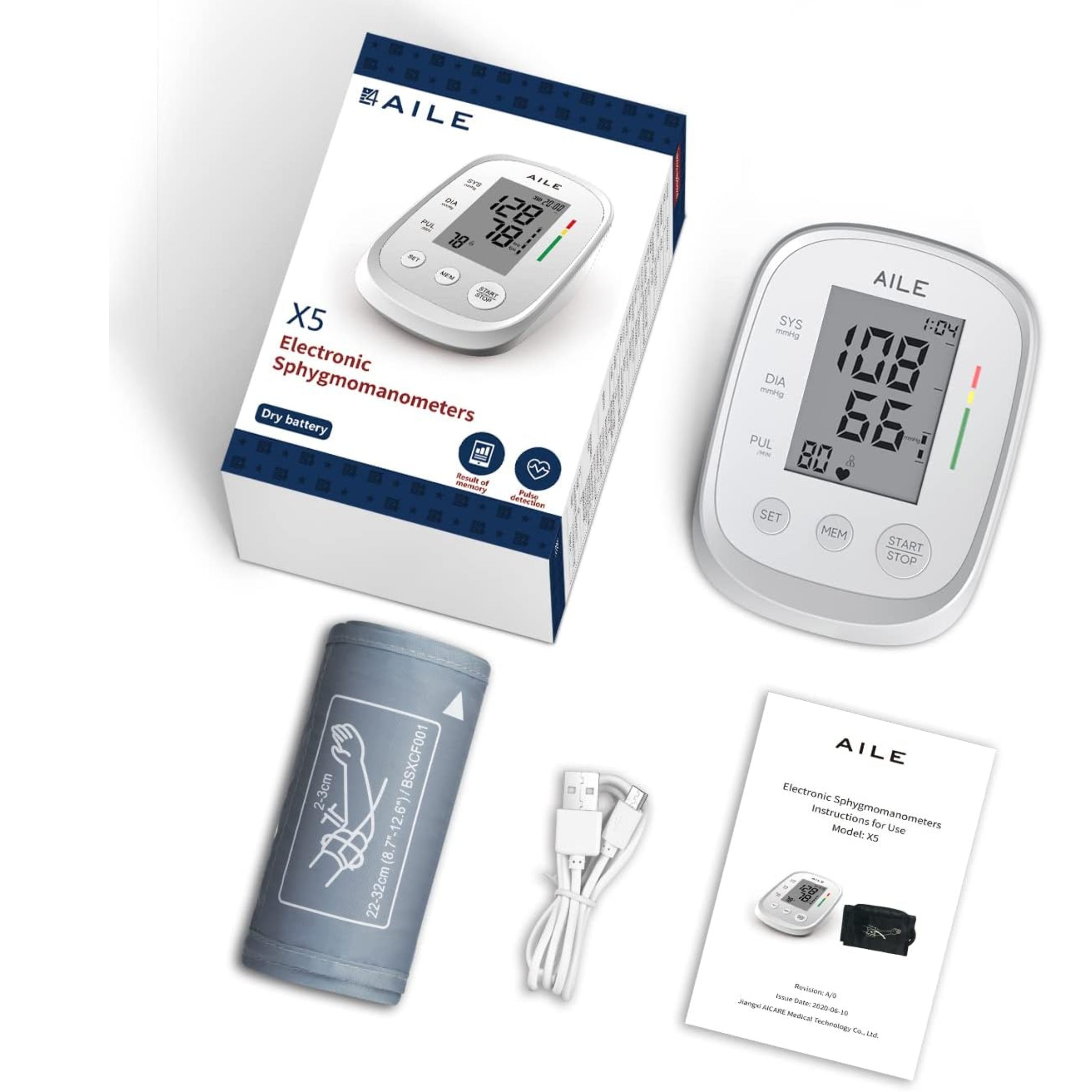 Automatic Pressure Monitor Shoulder Large Display Measurement Memory