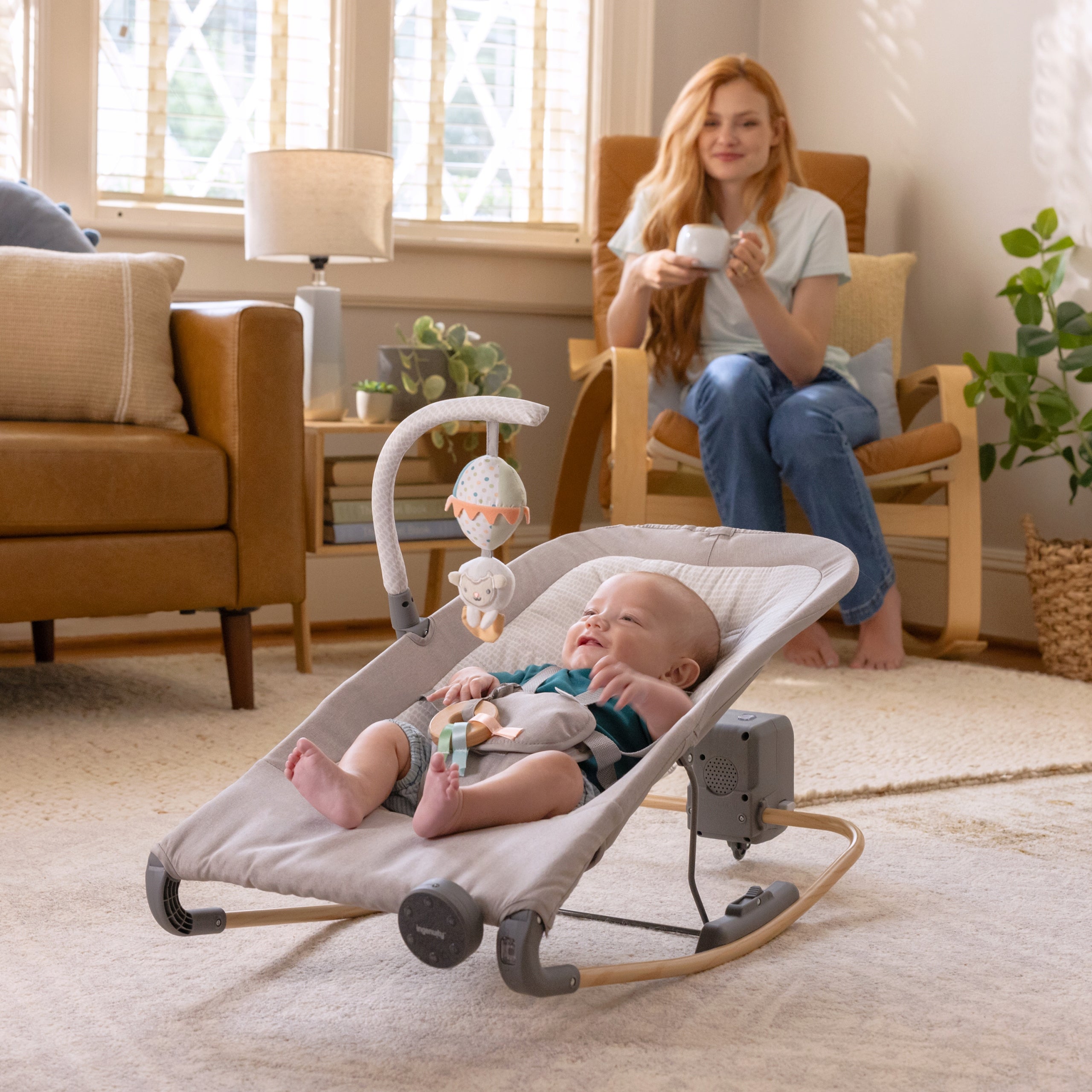 Automatic Rocker Lounger with Remote Control Vibration Melodies 0+ Ingenuity Manufacturer code 12881-1