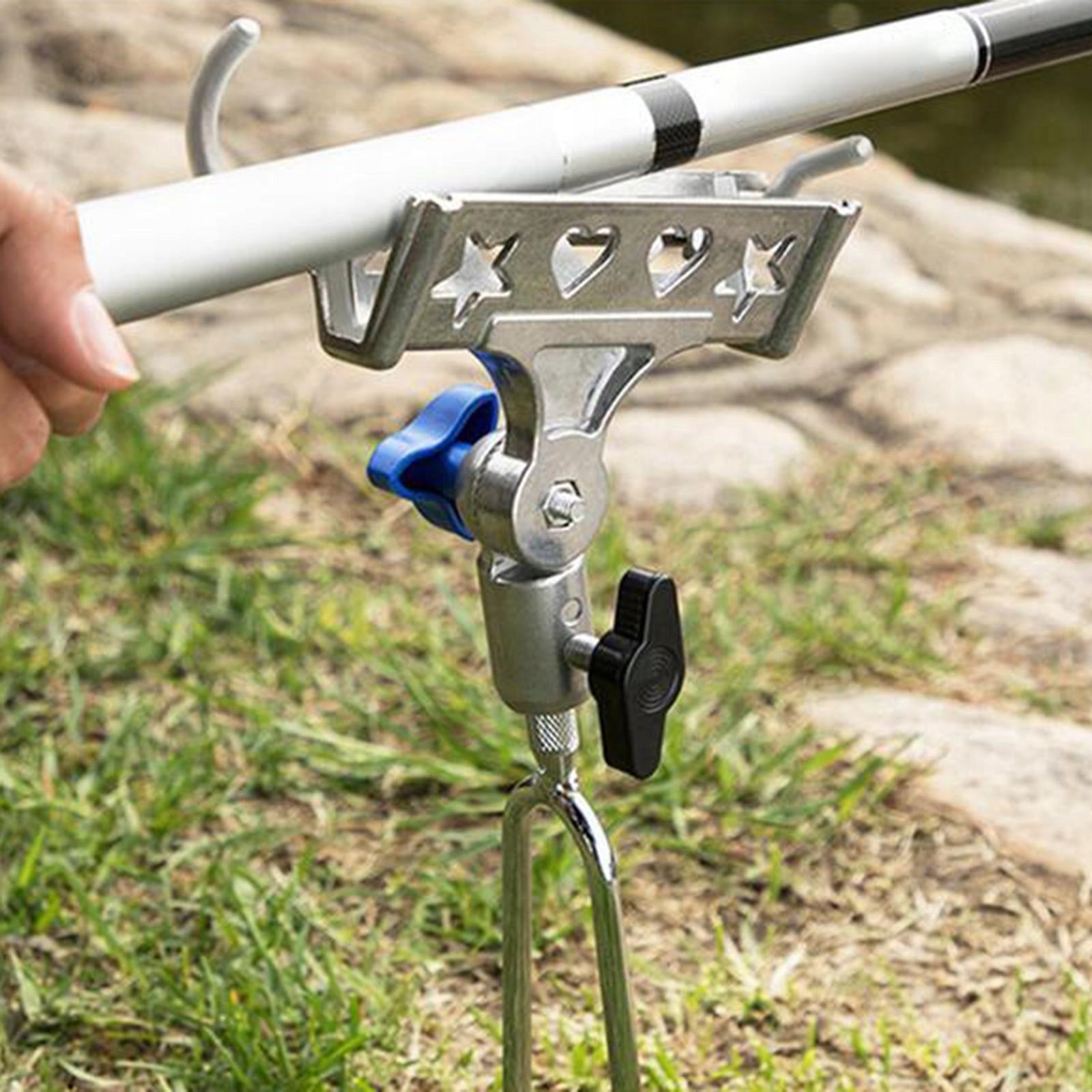 Automatic Travel Fishing Rod Holder Stake Holder A Fish Rod Silver Head Model Sea Shore Poles Rests Sticks Carp Fishing Holders