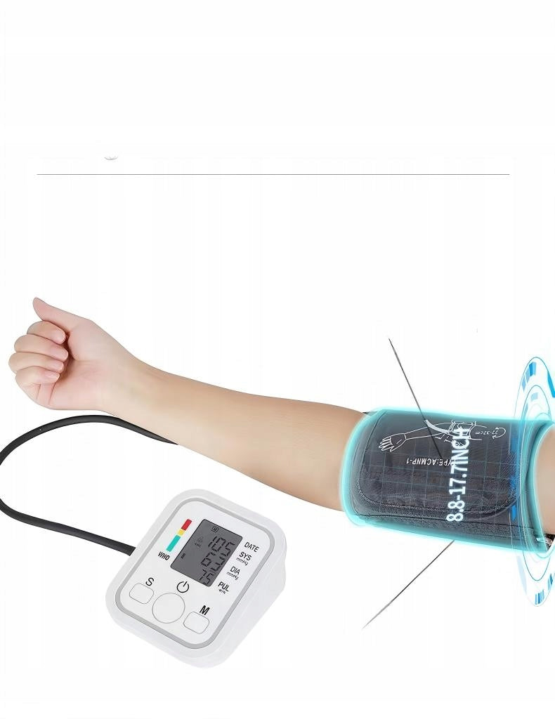 Automatic Upper Arm Blood Pressure Monitor with Polish Voice Broadcast Packaging status original