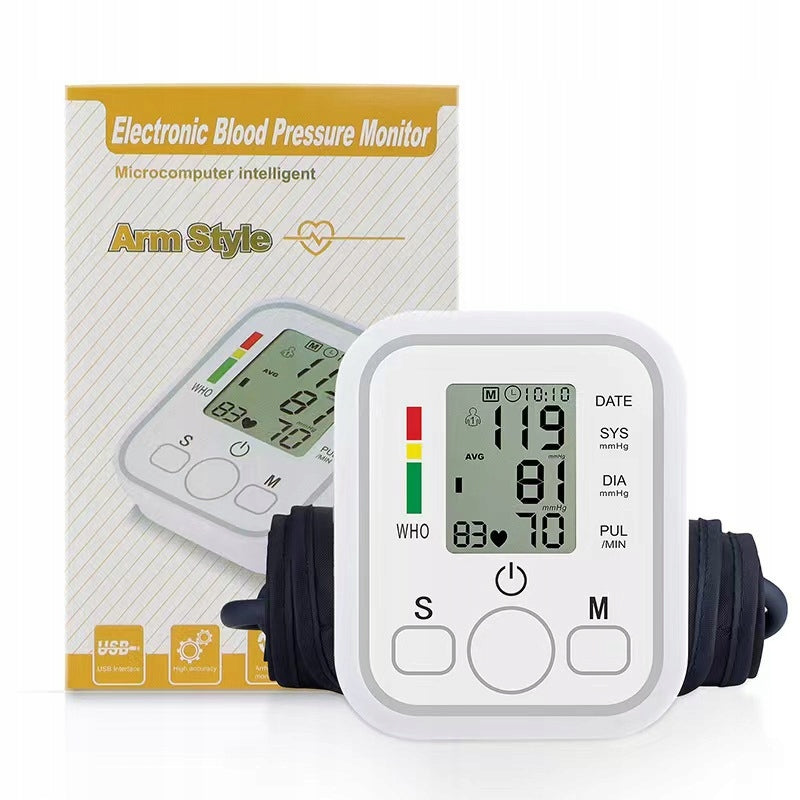 Automatic Upper Arm Blood Pressure Monitor with Polish Voice Broadcast