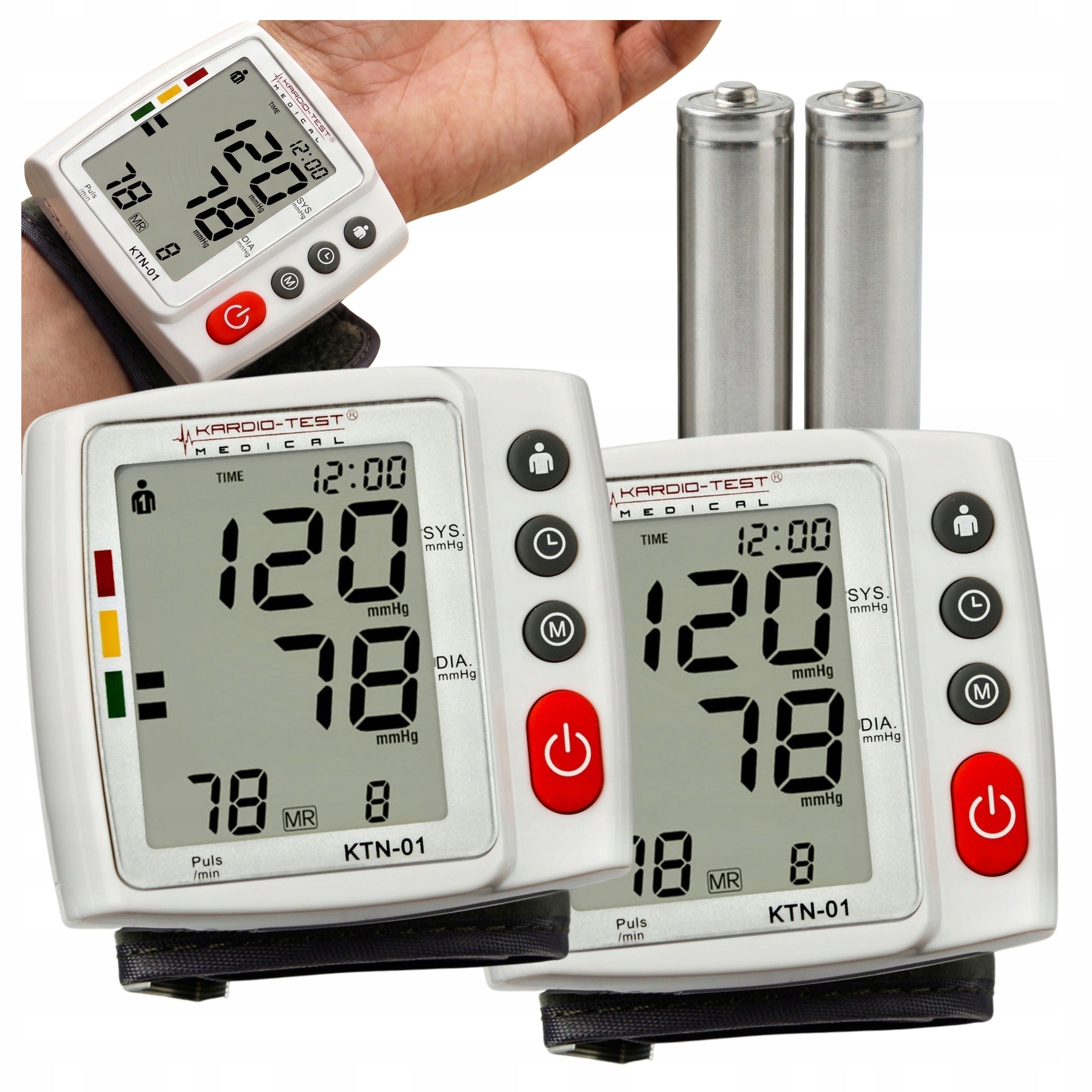 Automatic Wrist Blood Pressure Monitor for Wrist ARRHYTHMIA Memory 2x120