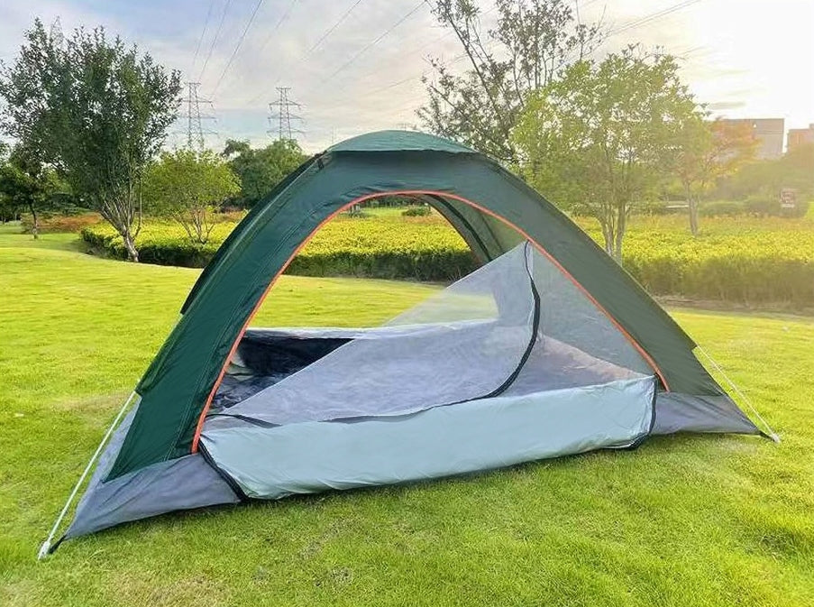 Automatic camping tent 5 seconds pop up 3-4 persons Color green