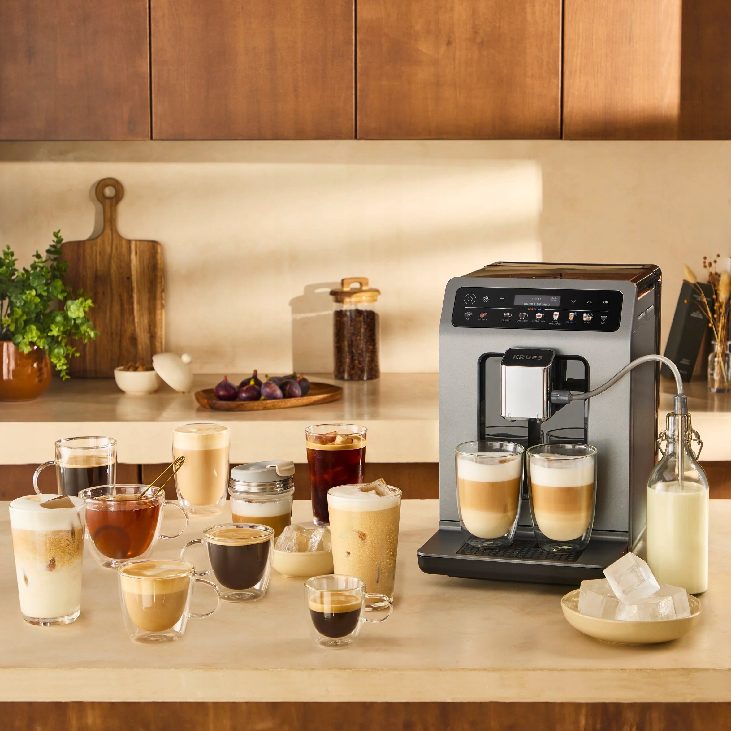 Automatic coffee machine KRUPS Evidence Hot & Cold iced coffee EA898G Brand Krups