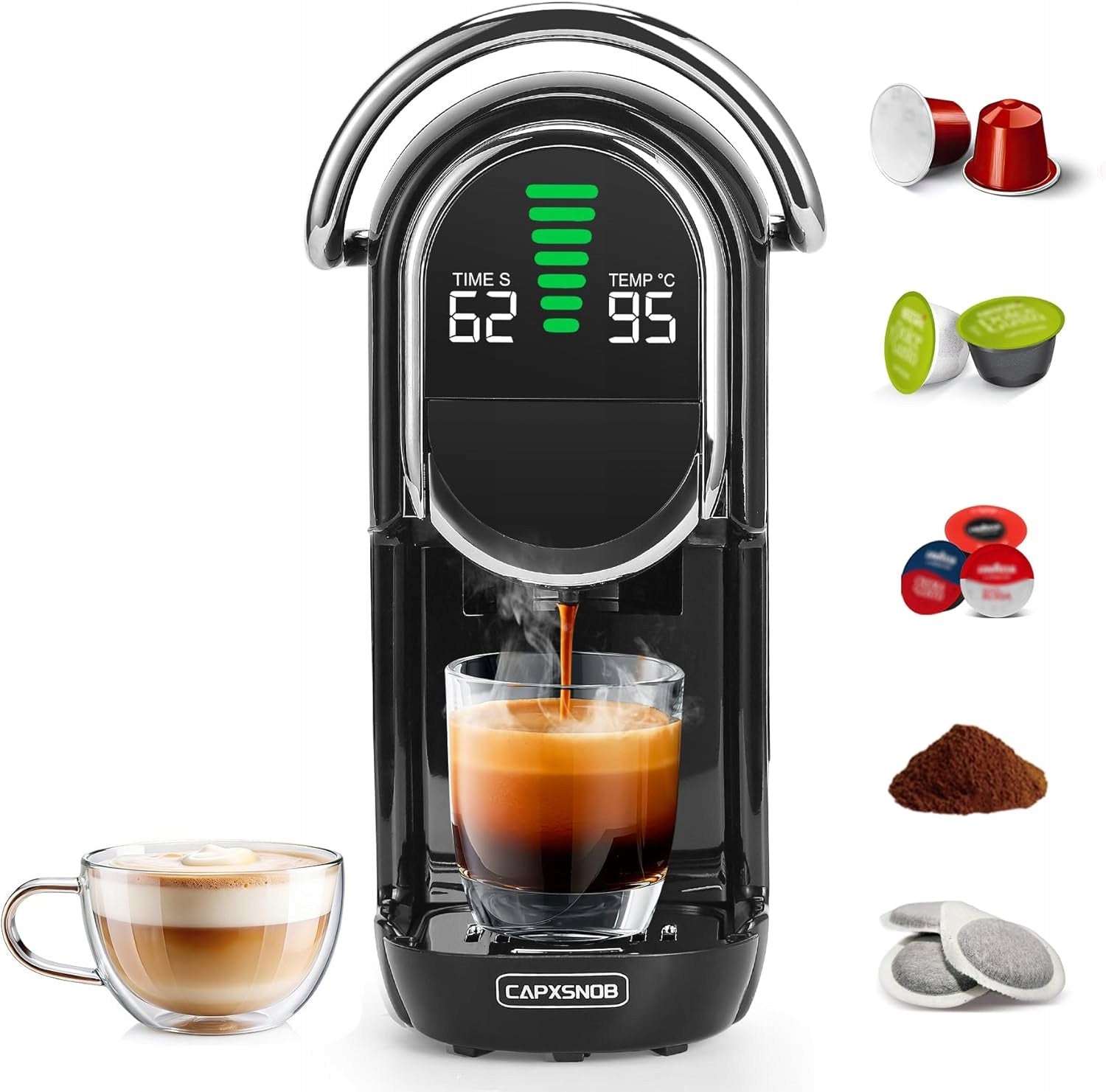 Automatic espresso machine CAPXSNOB 3223213 1450 W black