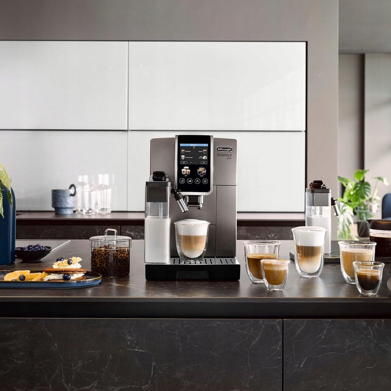 Automatic espresso machine De'Longhi ECAM380.95TB titanium Dominant color silver/gray