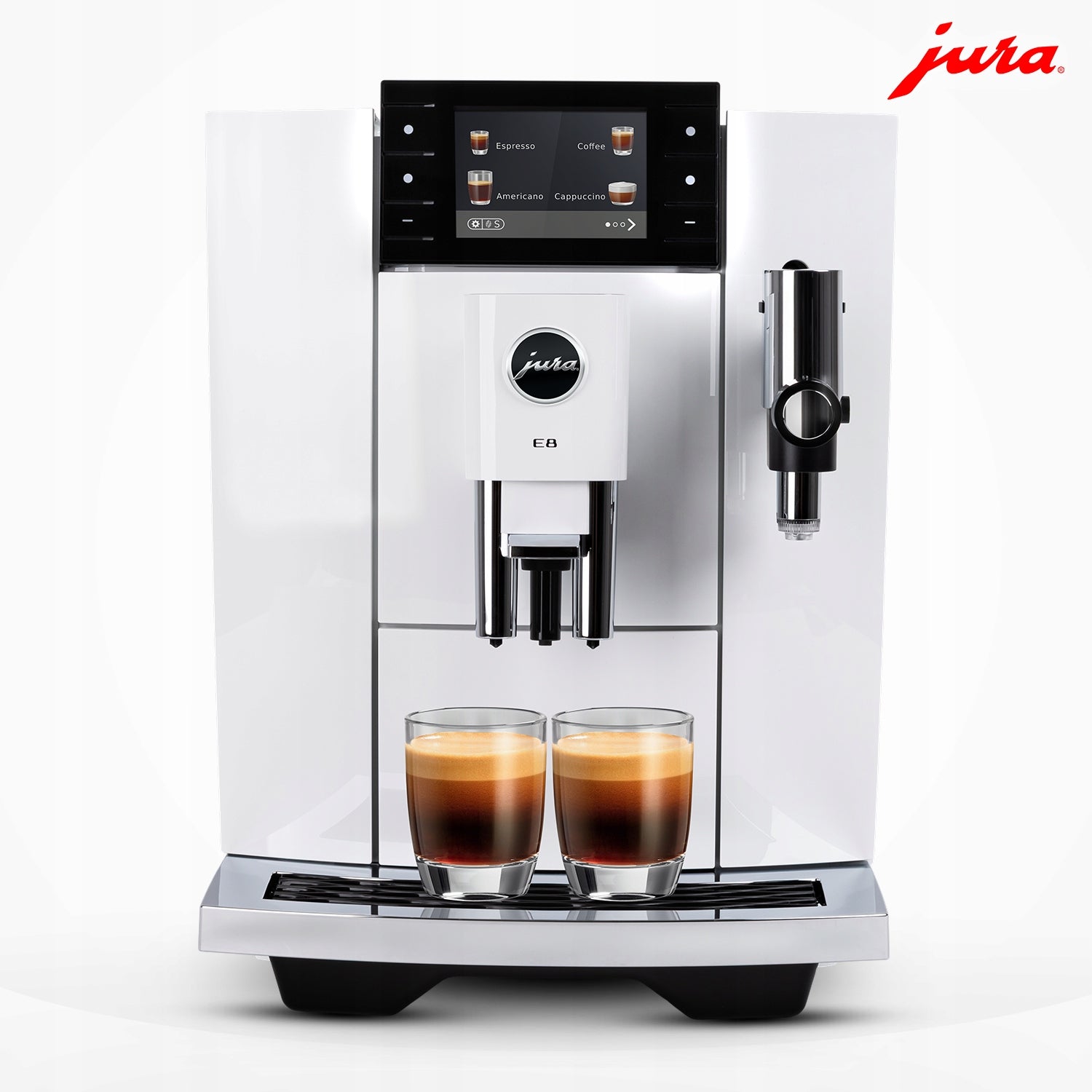Automatic espresso machine Jura E8 Piano White (ED) 1450 W white Manufacturer code EKSPRES CIŚNIENIOWY AUTOMATYCZNY JURA E8