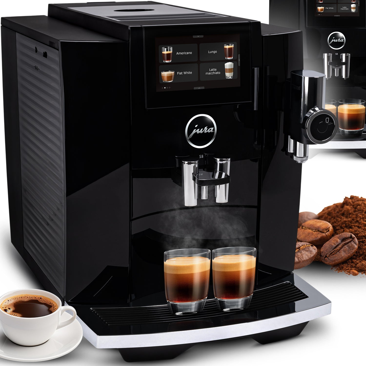 Automatic espresso machine Jura S8 Piano Black (EB) 1450 W black
