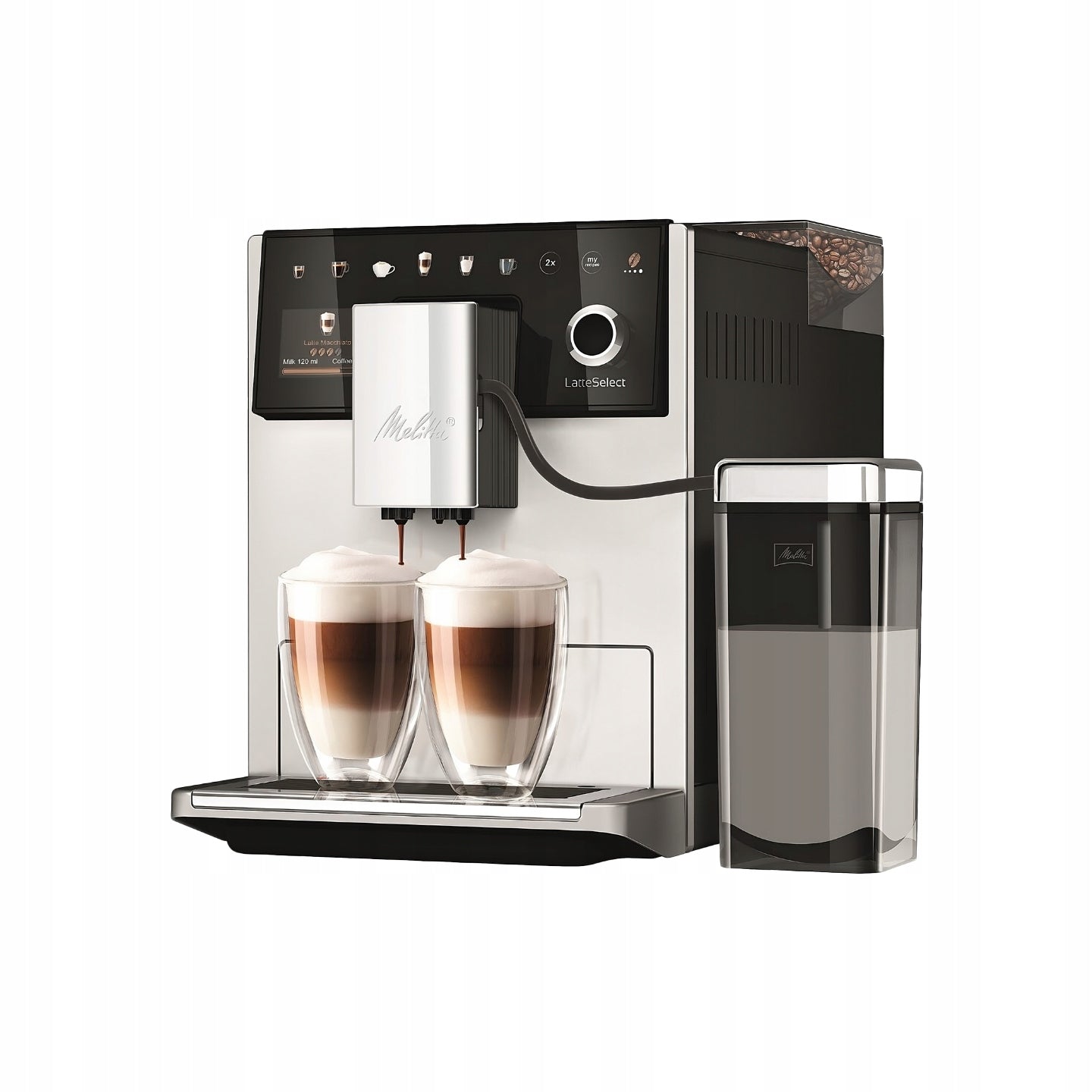 Automatic espresso machine Melitta LatteSelect F63/0-211 – silver Manufacturer code F63/0-211