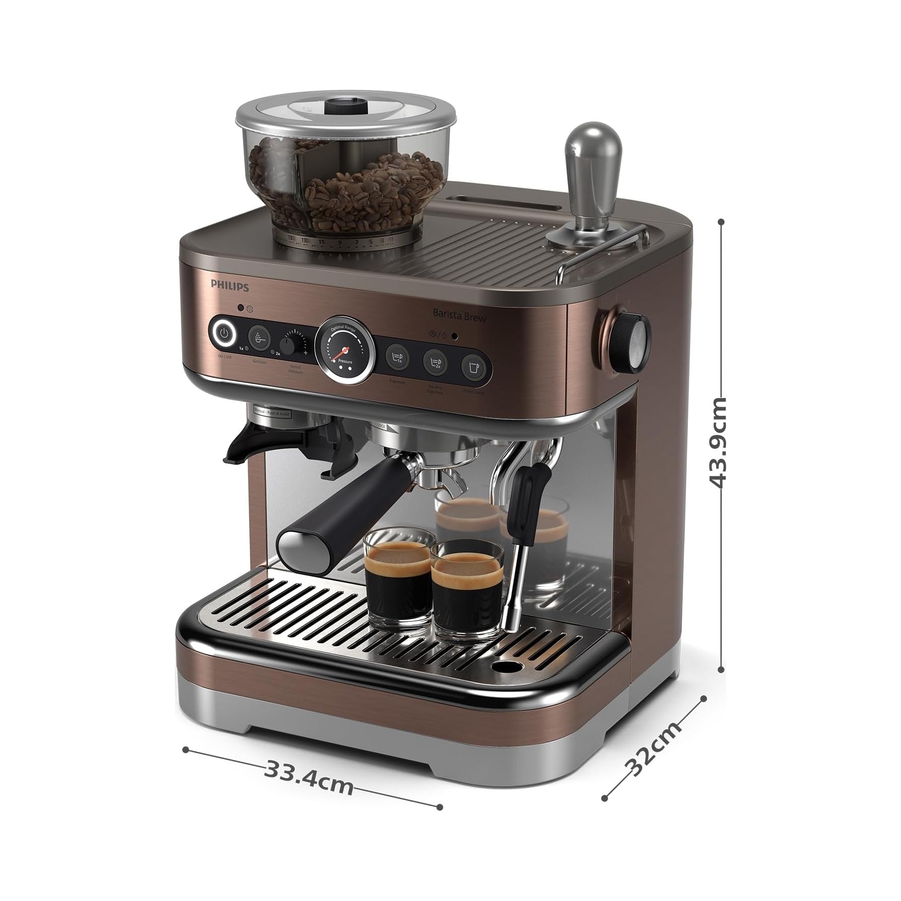 Automatic espresso machine Philips PSA3228/41 1350 W beige/brown