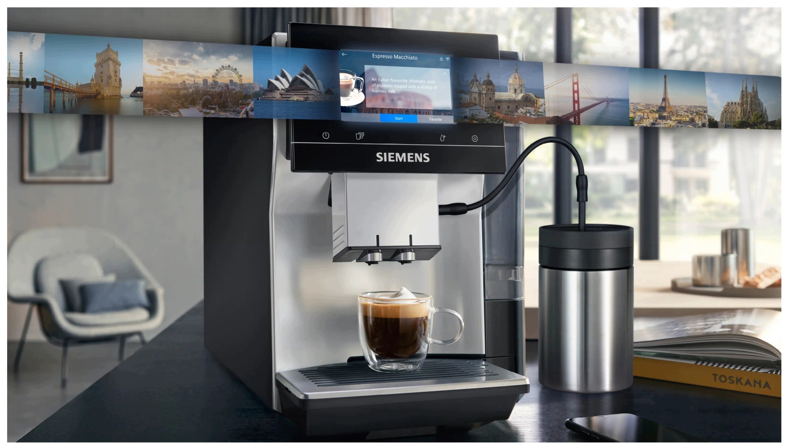 Automatic espresso machine Siemens TP715E17 1500 W silver Brand Siemens