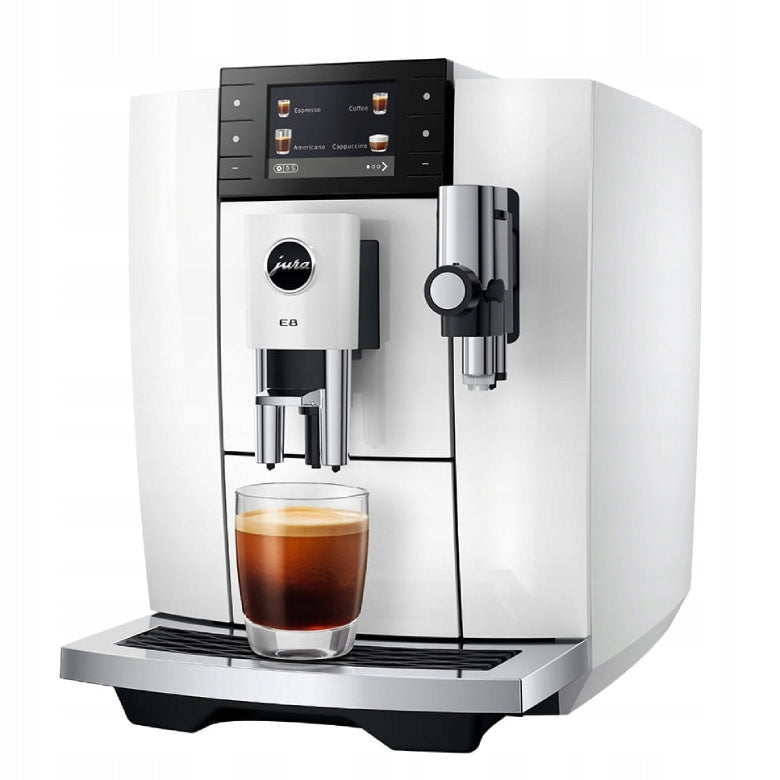 Automatic espresso machine for coffee Jura E8 Piano White (ED) White