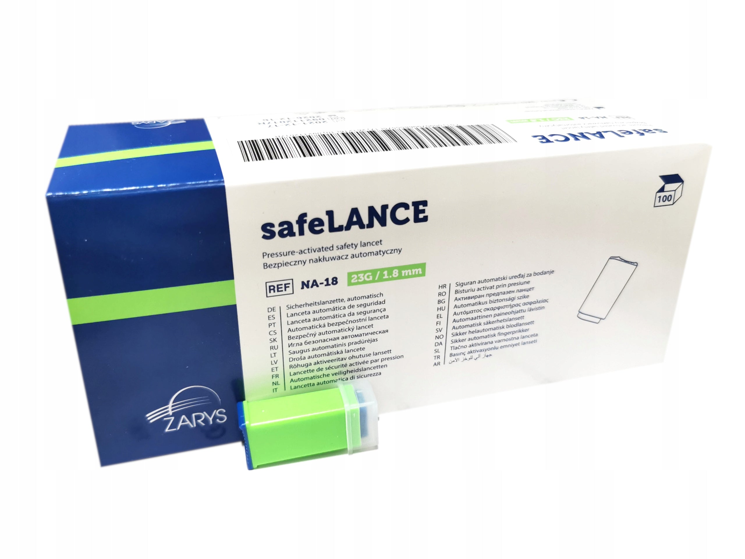 Automatic lancing device SafeLance 23G 1,8mm 100 pcs
