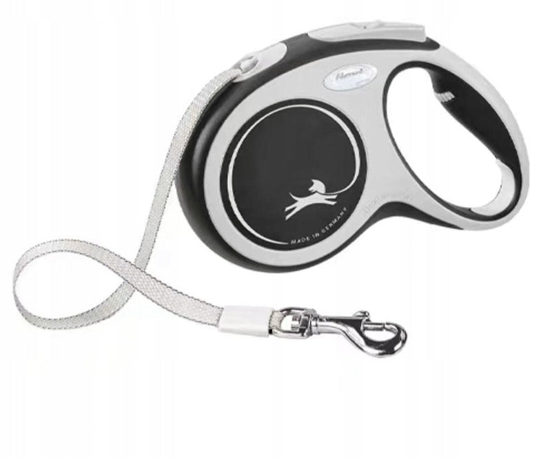 Automatic leash with lock for dog - Flexi New Comfort tape L 8m black Manufacturer code 4000498043820