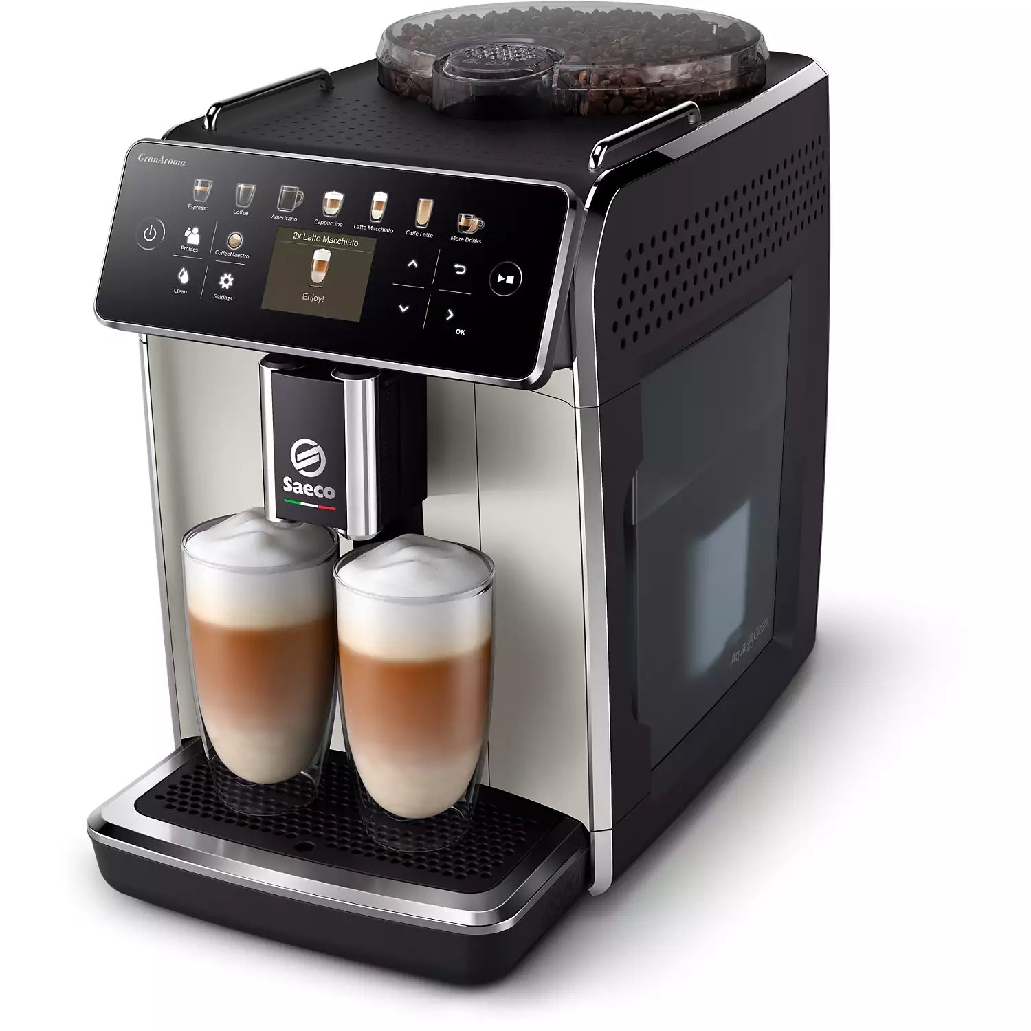 Automatic pressure coffee machine Saeco GranAroma grey SM6582/30 Packaging status original
