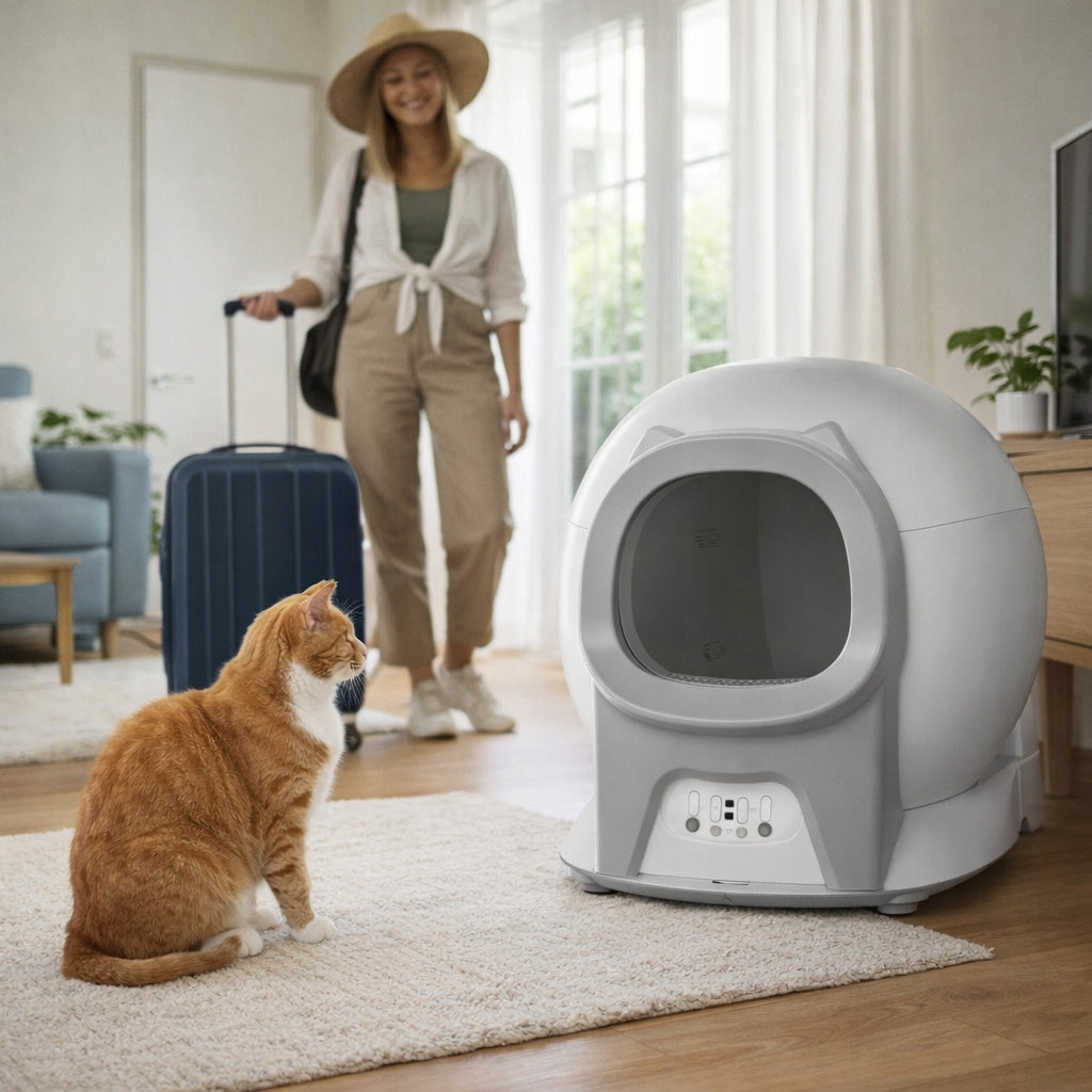 Automatic self-cleaning litter box for cat OZONATOR UV LAMP WiFi GREY Packaging status original
