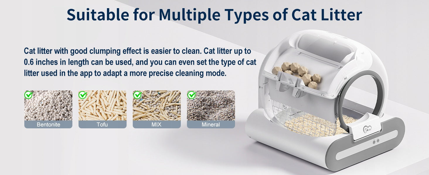 Automatic self-cleaning litter box for cat neutralizer WIFI + FREEBIES Color white