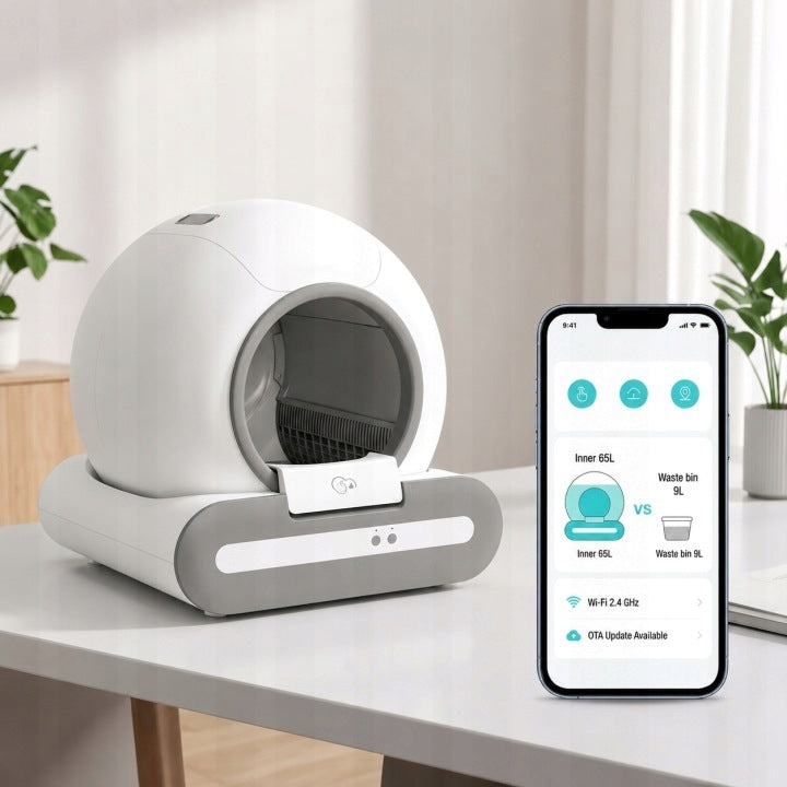 Automatic self-cleaning litter box for cat neutralizer WIFI + FREEBIES Length 53.7 cm
