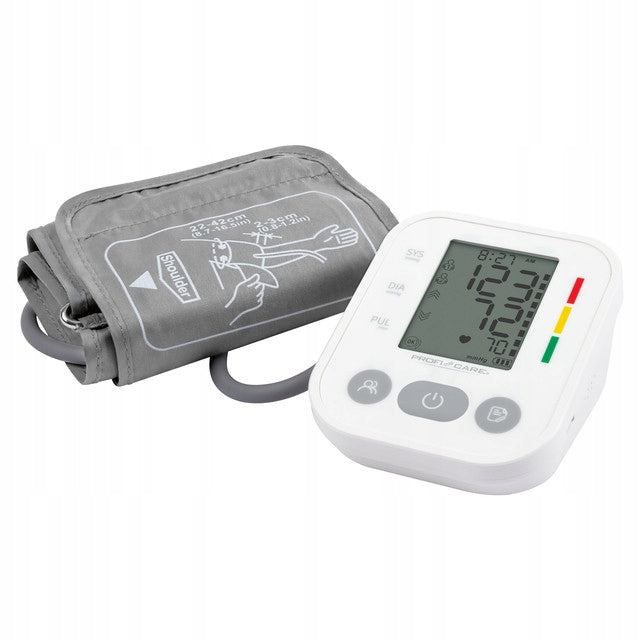 Automatic shoulder blood pressure monitor ProfiCare with arrhythmia detection