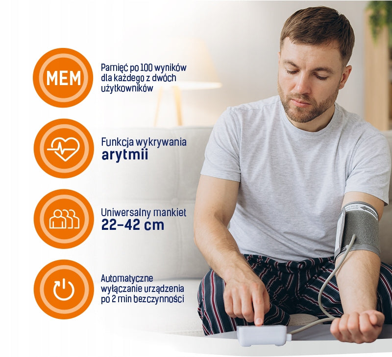 Automatic shoulder blood pressure monitor with cuff, DOZ Med Basic Medical device yes