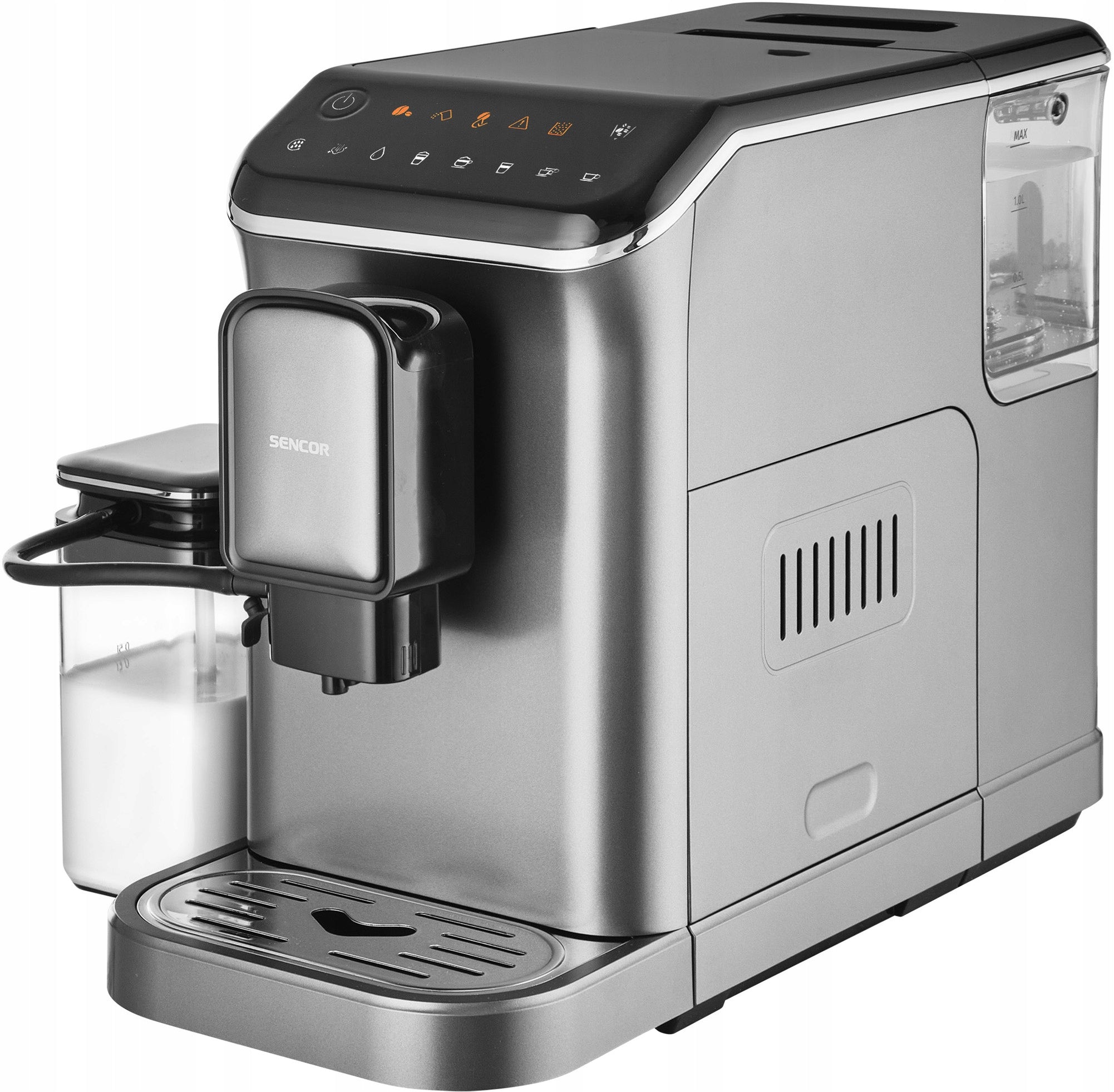 Automatický automatický kávovar Sencor SES 8000BK 1350 W stříbrný/šedý Brand Sencor