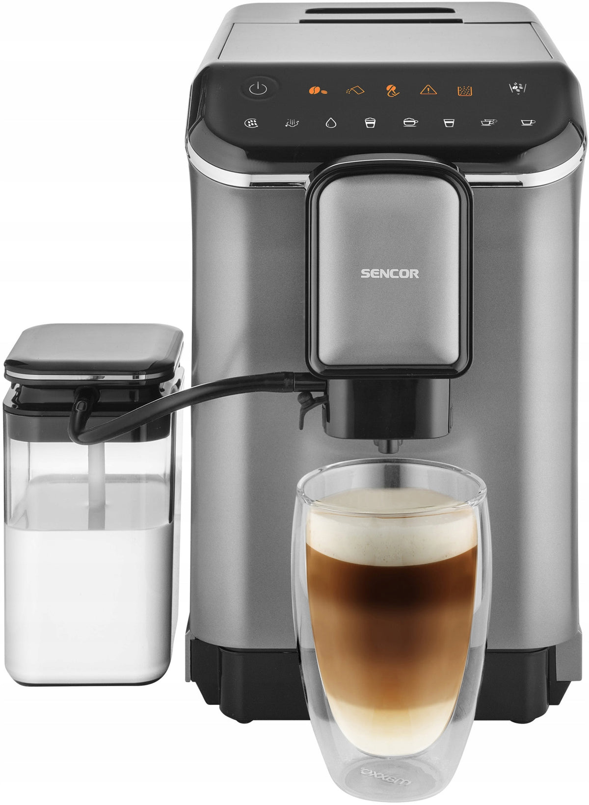 Automatický automatický kávovar Sencor SES 8000BK 1350 W stříbrný/šedý Model SES 8000BK