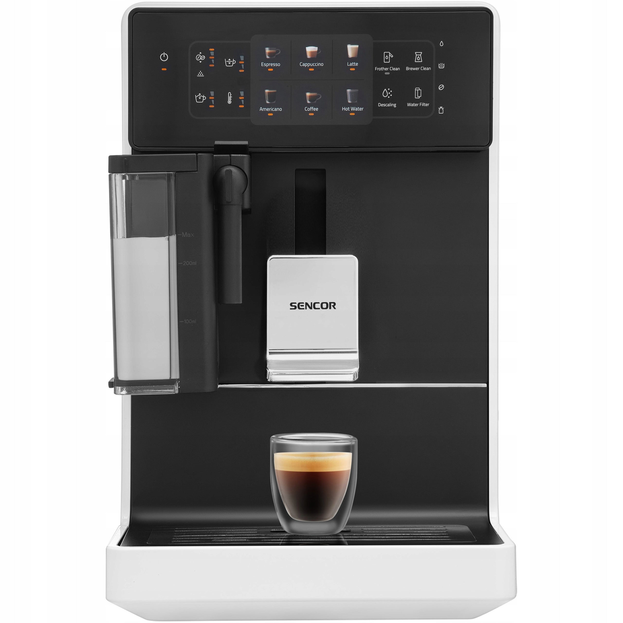 Automatický automatický kávovar Sencor SES 9301WH 1400 W bílý Model SES 9301WH