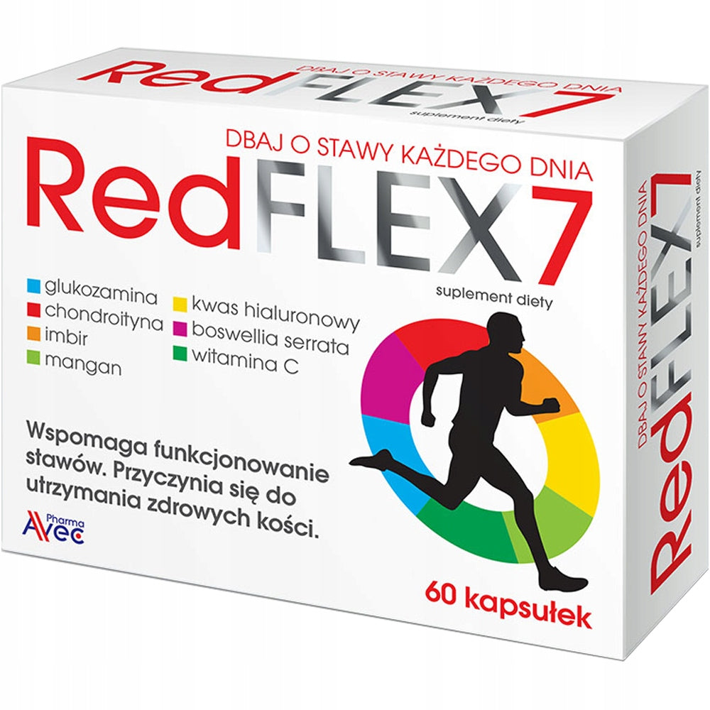 AvecPharma Redflex7 joints glucosamine hyaluronic acid chondroitin 60 kap