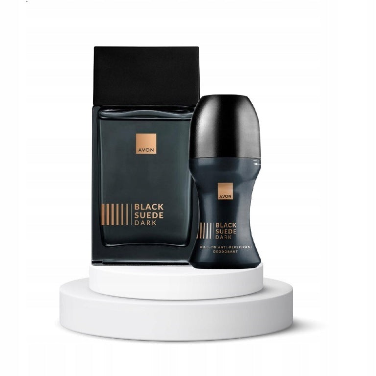 Avon Black Suede Dark Men's Perfume Roll-on Set