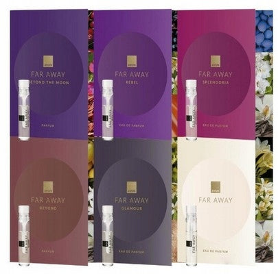Avon FAR AWAY SPLENDORIA SHINE GLAMOUR BEYOND SPARKLE sample set
