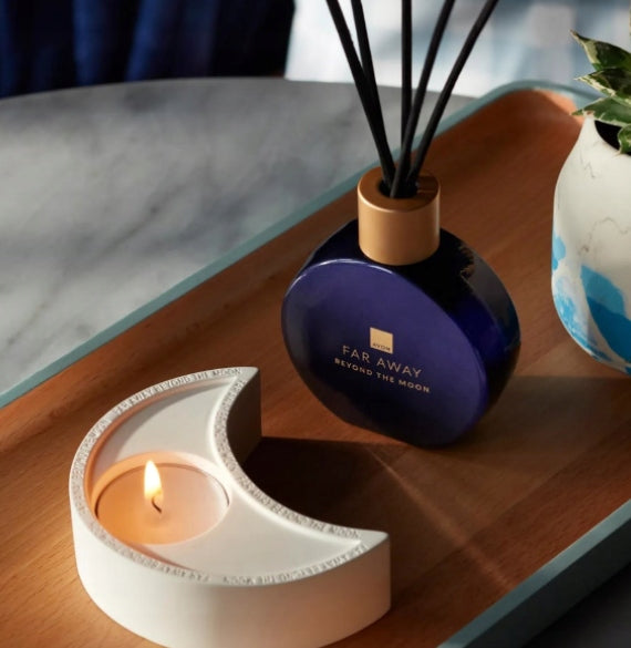 Avon Far Away Beyond The Moon Diffuser + Candle Fragrance Set Packaging status original